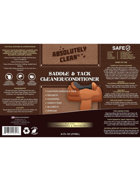 Limpiador y Acondicionador de Cuero 473ml Absolutamente Limpio Limpiador y Acondicionador de Cuero 473ml Absolutamente Limpio