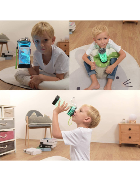 Botella de Agua Lightzz Motor de Tren 414 ml con Luz LED 3D Botella de Agua Lightzz Motor de Tren 414 ml con Luz LED 3D