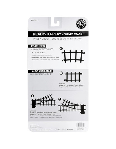 Pista Curva Lionel 12 Piezas Plástico Listo para Jugar