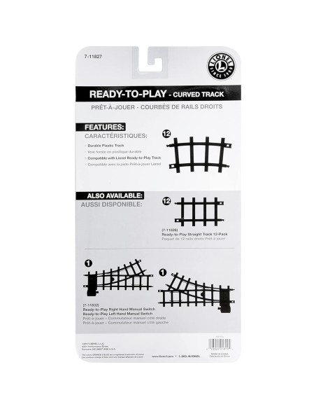 Pista Curva Lionel 12 Piezas Plástico Listo para Jugar