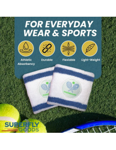 Conjunto de Muñequera y Diadema Super Fly Goods - Tenis, Azul 2