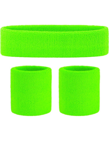 Conjunto de cintas absorbentes y muñequeras ZLXO 80s 4 colores