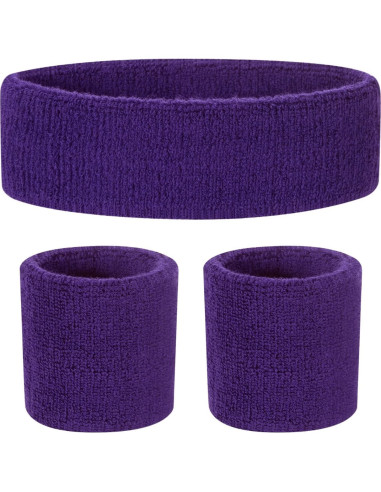 Conjunto de cintas absorbentes y muñequeras ZLXO 80s 4 colores