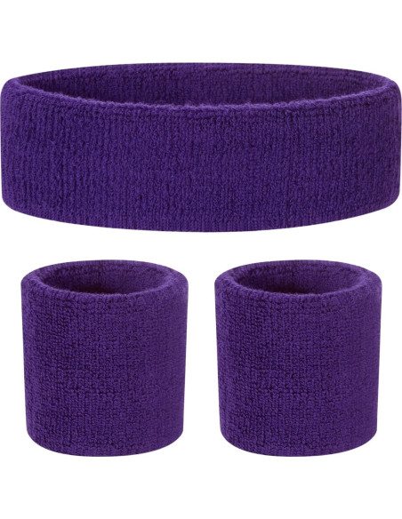 Conjunto de cintas absorbentes y muñequeras ZLXO 80s 4 colores