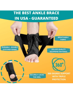 Soporte para Tobillo MEDIZED Ajustable para Correr y Baloncesto 2