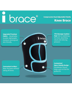 Faja de Compresión para Rodilla i BRACE - Soporte Ajustable Grande 2