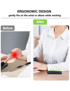 Almohadilla Ergonómica para Codo Mosiso - 2 Pcs, Negro 2