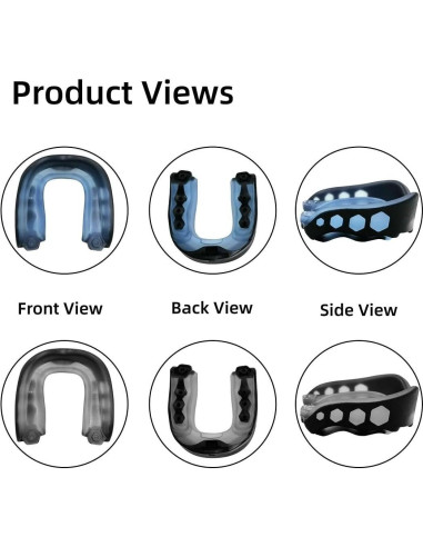 Protector Bucal Deportivo Xinkatior 2pcs Ajustable para Fútbol