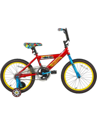 Bicicleta Infantil Dynacraft Hot Wheels 18" Roja para Niños