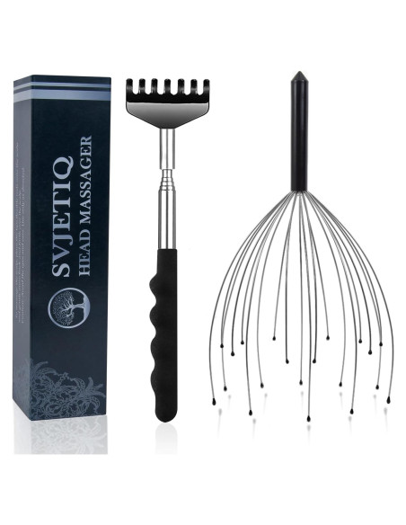 Rascador de Cabeza y Espalda Svjetiq Extensible 20 Dedos