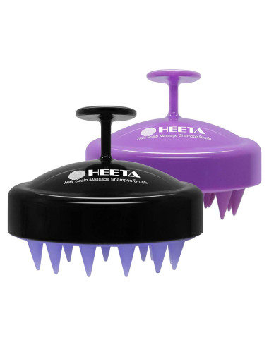 HEETA Cepillo Masajeador de Cuero Cabelludo 2 Piezas