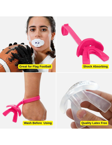 Protector Bucal Deportivo SLEEFS Rosa Adulto - Sin Hervir