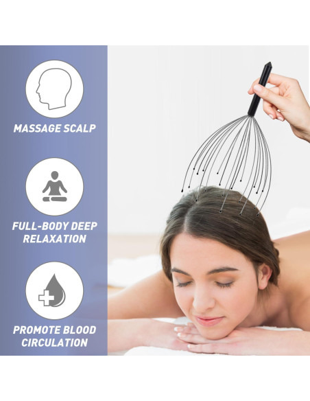 Rascador de Cabeza y Espalda Svjetiq Extensible 20 Dedos