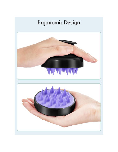 HEETA Cepillo Masajeador de Cuero Cabelludo 2 Piezas