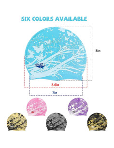 Gorro de natación Moolecole de silicona para cabello largo 2