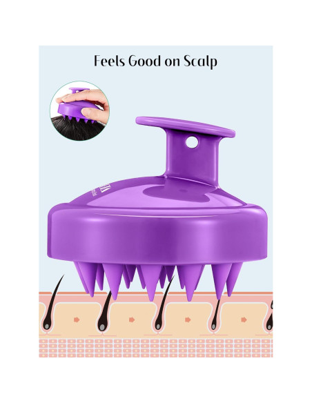 HEETA Cepillo Masajeador de Cuero Cabelludo 2 Piezas