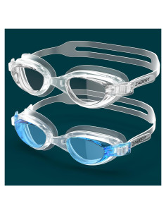 Paquete de 2 Gafas de Natación Unisex ZABERT con Protección UV