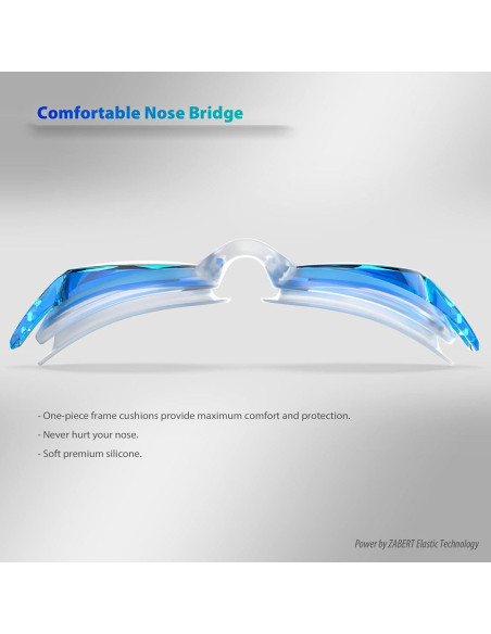 Paquete de 2 Gafas de Natación Unisex ZABERT con Protección UV