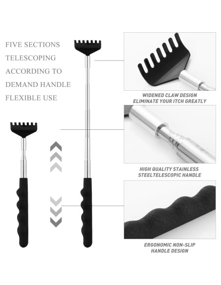 Rascador de Cabeza y Espalda Svjetiq Extensible 20 Dedos