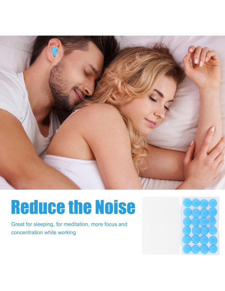 96 Tapones de Silicona Panthra para Dormir y Nadar - Reutilizables