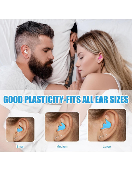 96 Tapones de Silicona Panthra para Dormir y Nadar - Reutilizables