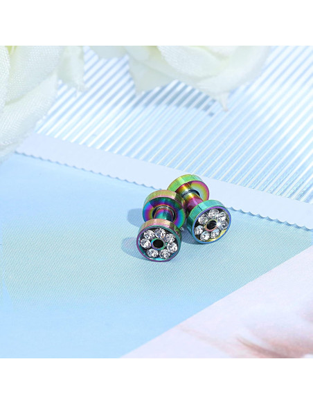 Expansores de Oreja IRONBOX 8 Tamaños Acero Inoxidable 00G