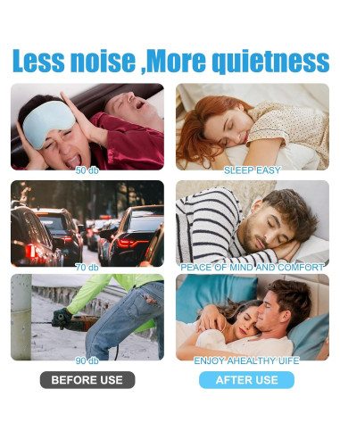 96 Tapones de Silicona Panthra para Dormir y Nadar - Reutilizables