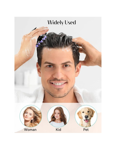 HEETA Cepillo Masajeador de Cuero Cabelludo 2 Piezas