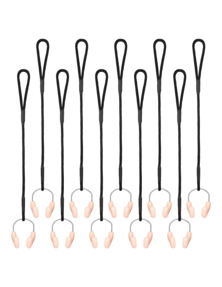 Hiboom 10 Tapones de Nariz de Silicona para Natación Ajustables