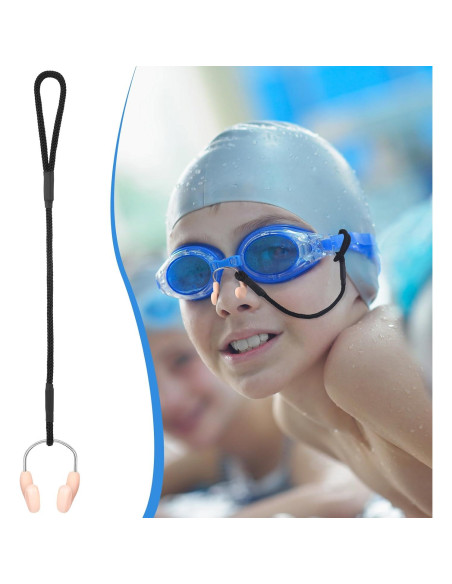 Hiboom 10 Tapones de Nariz de Silicona para Natación Ajustables