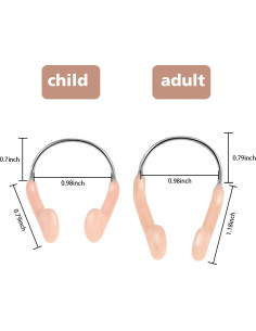 Clip de Nariz para Nadar Norme 12 Piezas Beige Ajustable 2