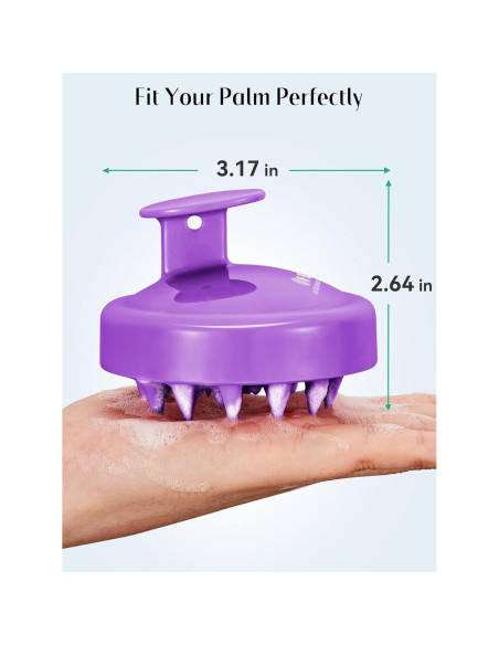 HEETA Cepillo Masajeador de Cuero Cabelludo 2 Piezas