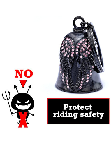 Campana de Motocicleta CYZBTBl 3D Rosa de Acero Inoxidable