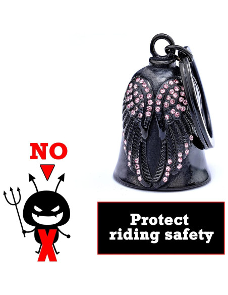 Campana de Motocicleta CYZBTBl 3D Rosa de Acero Inoxidable