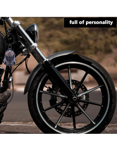 Campana de Motocicleta CYZBTBl 3D Rosa de Acero Inoxidable