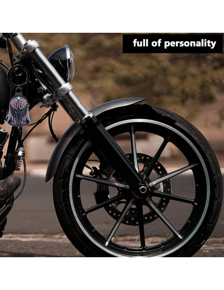 Campana de Motocicleta CYZBTBl 3D Rosa de Acero Inoxidable