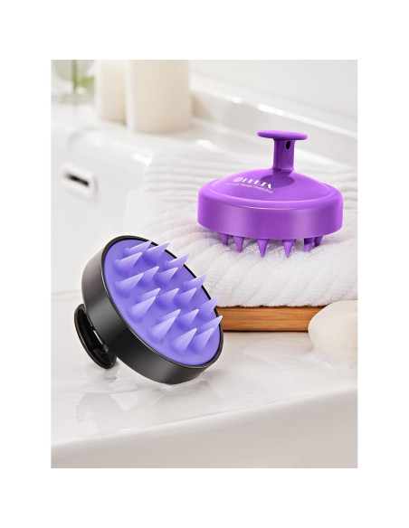 HEETA Cepillo Masajeador de Cuero Cabelludo 2 Piezas