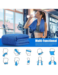 Paquete de 4 Toallas Enfriadoras Leuceiy Microfibra 101.6x30.5cm 2