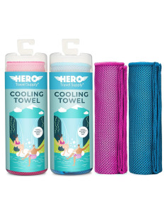 Paquete de 2 Toallas Enfriadoras Hero Microfibra 101.6x30.5cm