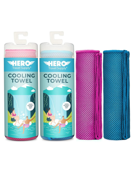 Paquete de 2 Toallas Enfriadoras Hero Microfibra 101.6x30.5cm