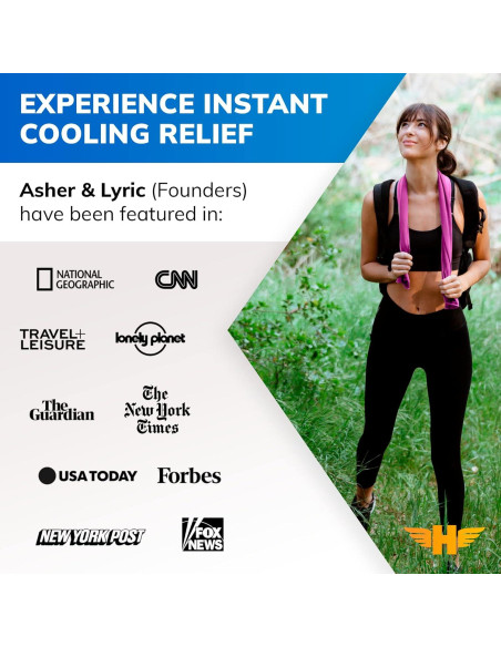 Paquete de 2 Toallas Enfriadoras Hero Microfibra 101.6x30.5cm