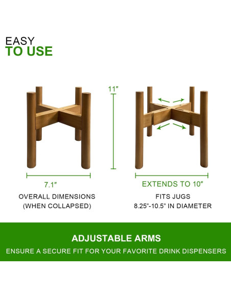Soporte ajustable para dispensador de agua MinBoo 15-28 cm