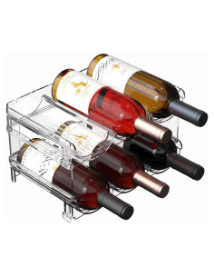 Estante Apilable para Vino Noyhnuoch - 6 Botellas, Transparente