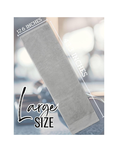 Toalla de Gimnasio Monogramada CybGene Gris 110x32 cm