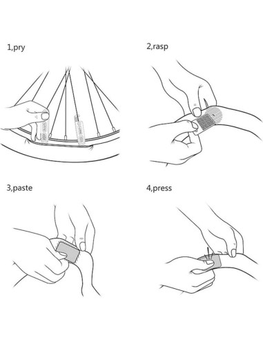 Kit de Parche para Neumáticos de Bicicleta Seadiquiet 20 Piezas