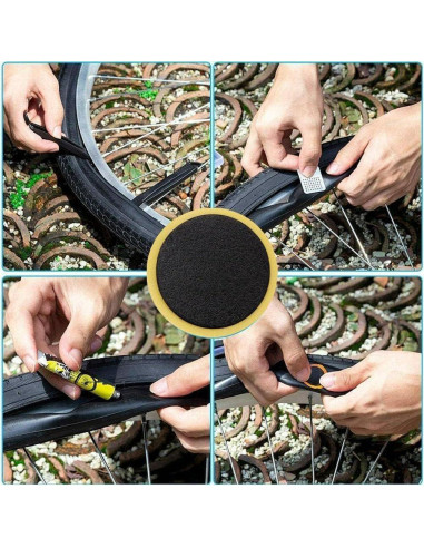 Kit de Parche para Neumáticos de Bicicleta Seadiquiet 20 Piezas