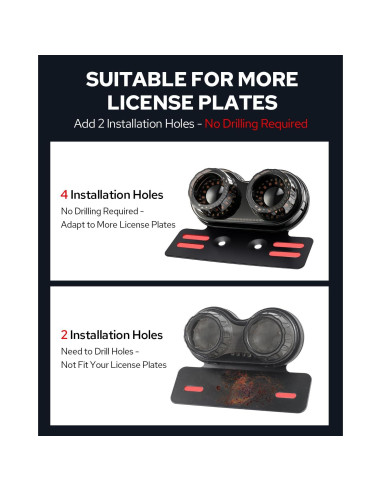 Luz Trasera LED Benlari BK-LIGHT-MTL-02-SMO 90 LEDs Impermeable