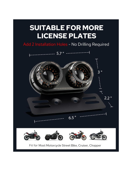 Luz Trasera LED Benlari BK-LIGHT-MTL-02-SMO 90 LEDs Impermeable