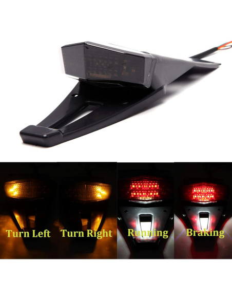 Luz Trasera LED de Freno Opciones Ricas Humo para Motocicletas