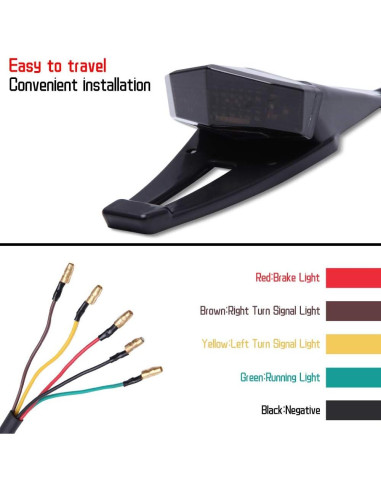 Luz Trasera LED de Freno Opciones Ricas Humo para Motocicletas